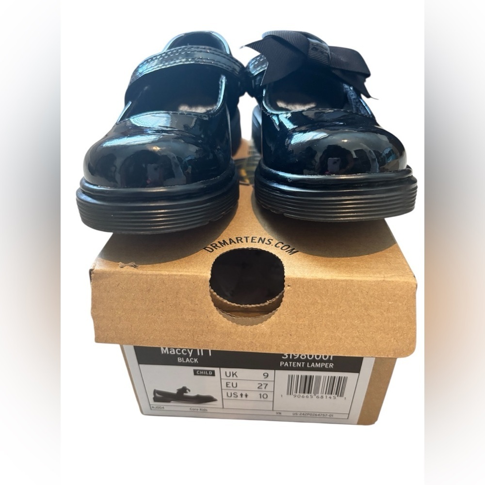 Dr. Martens Mary Jane Toddler Black Patent Leather Dress Shoes - Picture 7 of 8